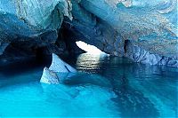 World & Travel: Marble caves, Lago General Carrera (Lago Buenos Aires), Patagonia, Chile, Argentina