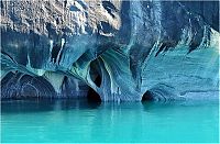 World & Travel: Marble caves, Lago General Carrera (Lago Buenos Aires), Patagonia, Chile, Argentina