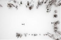 World & Travel: bird's-eye view of winter