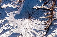 World & Travel: volcano from space