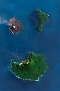 World & Travel: volcano from space