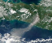 World & Travel: volcano from space