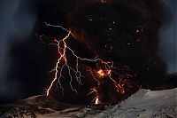 World & Travel: dirty thunderstorm, volcanic lightning weather phenomenon