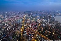 World & Travel: Bird's eye view of Shanghai, China