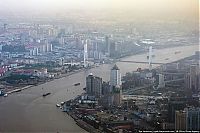 World & Travel: Bird's eye view of Shanghai, China