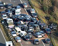 World & Travel: 52-vehicle pile-up on a highway A31, Emsland Autobahn, Germany