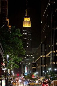 World & Travel: New York City at night, New York, United States