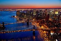 World & Travel: New York City at night, New York, United States