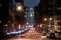 World & Travel: New York City at night, New York, United States