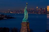 World & Travel: New York City at night, New York, United States