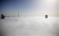 World & Travel: Dubai in the fog, United Arab Emirates