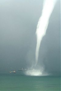 World & Travel: waterspout tornado