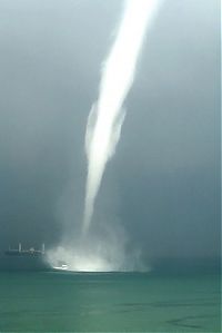 World & Travel: waterspout tornado