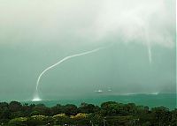 World & Travel: waterspout tornado