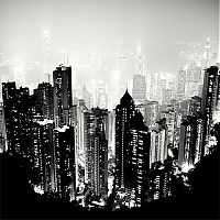 World & Travel: black and white night world cityscape photography