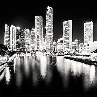 World & Travel: black and white night world cityscape photography