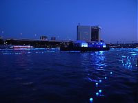 World & Travel: River of light with electronic LED fireflies, Sumida river, Tokyo