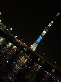 Trek.Today search results: River of light with electronic LED fireflies, Sumida river, Tokyo