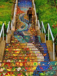 World & Travel: 16th Avenue Tiled Steps, San Francisco, California, United States