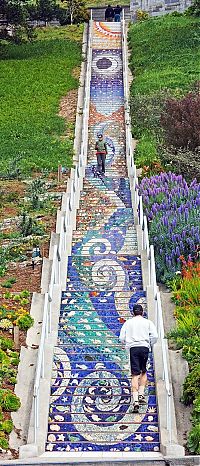 World & Travel: 16th Avenue Tiled Steps, San Francisco, California, United States