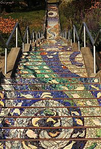 World & Travel: 16th Avenue Tiled Steps, San Francisco, California, United States
