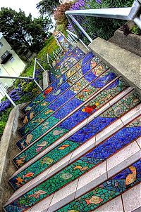 World & Travel: 16th Avenue Tiled Steps, San Francisco, California, United States