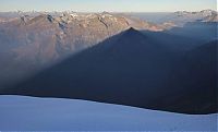 World & Travel: Phantom pyramid mountain, Mount Rocciamelone, Susa Valley, Italy