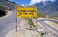 Trek.Today search results: Leh–Manali Highway road signs, Jammu - Kashmir - Himachal Pradesh states, India