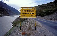 Trek.Today search results: Leh–Manali Highway road signs, Jammu - Kashmir - Himachal Pradesh states, India