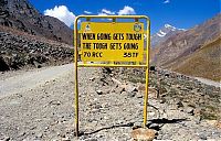 Trek.Today search results: Leh–Manali Highway road signs, Jammu - Kashmir - Himachal Pradesh states, India