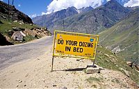 World & Travel: Leh–Manali Highway road signs, Jammu - Kashmir - Himachal Pradesh states, India