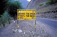 Trek.Today search results: Leh–Manali Highway road signs, Jammu - Kashmir - Himachal Pradesh states, India