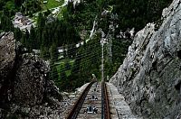 World & Travel: Gelmerbahn funicular railway, Handeck, Bern, Switzerland