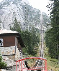 World & Travel: Gelmerbahn funicular railway, Handeck, Bern, Switzerland