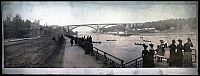 World & Travel: History: Panoramic black and white photos of New York City, 1902-1913, United States