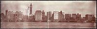 World & Travel: History: Panoramic black and white photos of New York City, 1902-1913, United States