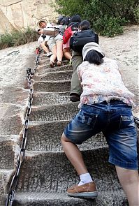 World & Travel: Hua shan hiking trail, Huayin, Shaanxi province, China