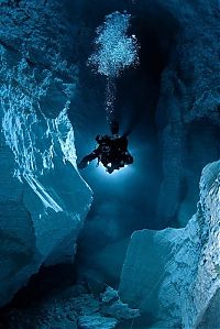 Trek.Today search results: Cave diving with Natalia Avseenko, Orda cave, Perm region, Ural, Russia