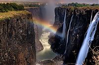 Trek.Today search results: Rainbow over Victoria Falls, Zambezi River, Africa