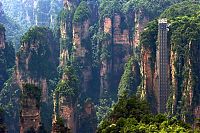 World & Travel: Bailong Elevator, Wulingyuan area of Zhangjiajie, China