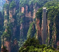 World & Travel: Bailong Elevator, Wulingyuan area of Zhangjiajie, China