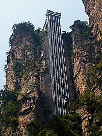 World & Travel: Bailong Elevator, Wulingyuan area of Zhangjiajie, China