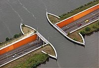 World & Travel: Aqueduct Veluwemeer, Flevoland, Gelderland, Netherlands