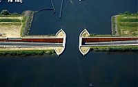 World & Travel: Aqueduct Veluwemeer, Flevoland, Gelderland, Netherlands