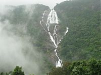 World & Travel: Dudhsagar Falls Railway Bridge, Mandovi River, Goa, India