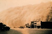 World & Travel: History: Dust Bowl, Dirty Thirties, 1930s, Great Plains, American and Canadian prairies