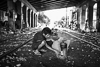 Black and white Life in Philippines by Justin James Wright