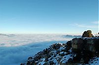 World & Travel: Grand Canyon covered in fog, Arizona, United States