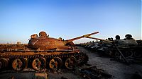 World & Travel: Highway of Death tank graveyard, Highway 80, Kuwait City, Kuwait