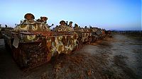 World & Travel: Highway of Death tank graveyard, Highway 80, Kuwait City, Kuwait